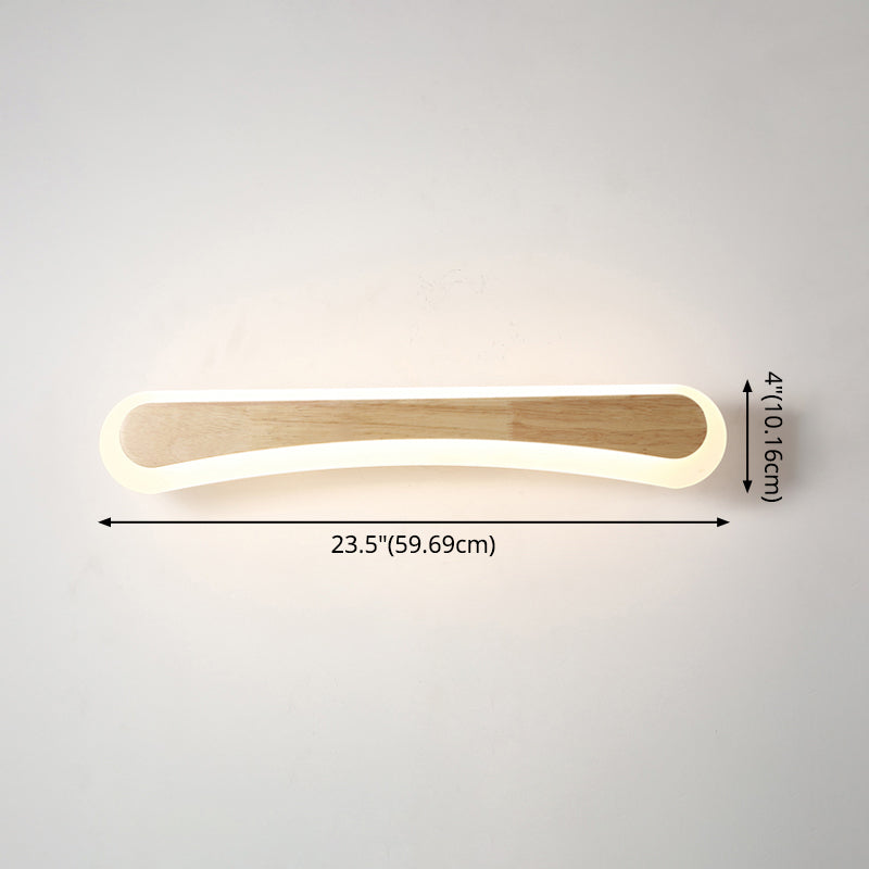 Wooden LED Vanity Light Modern Bathroom Acrylic Shade NALANI