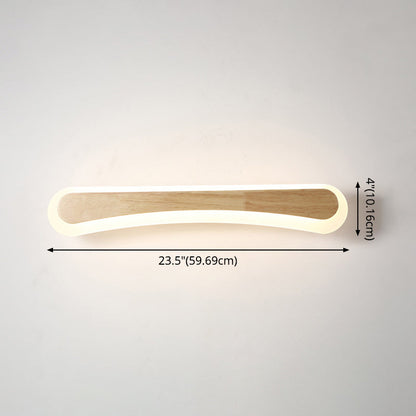Wooden LED Vanity Light Modern Bathroom Acrylic Shade NALANI