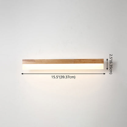 Wooden LED Vanity Light Modern Bathroom Acrylic Shade NALANI