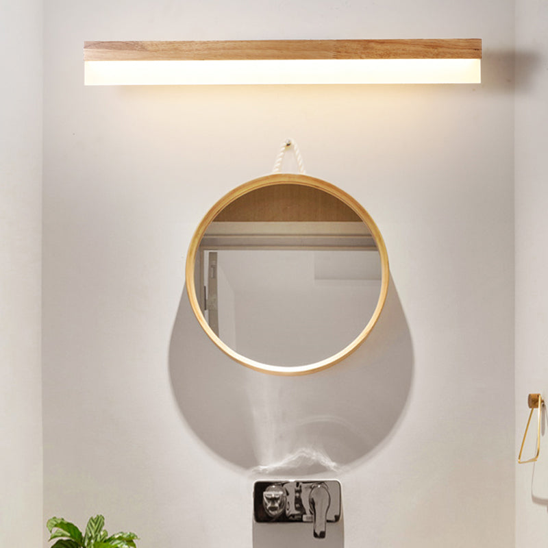 Wooden LED Vanity Light Modern Bathroom Acrylic Shade NALANI