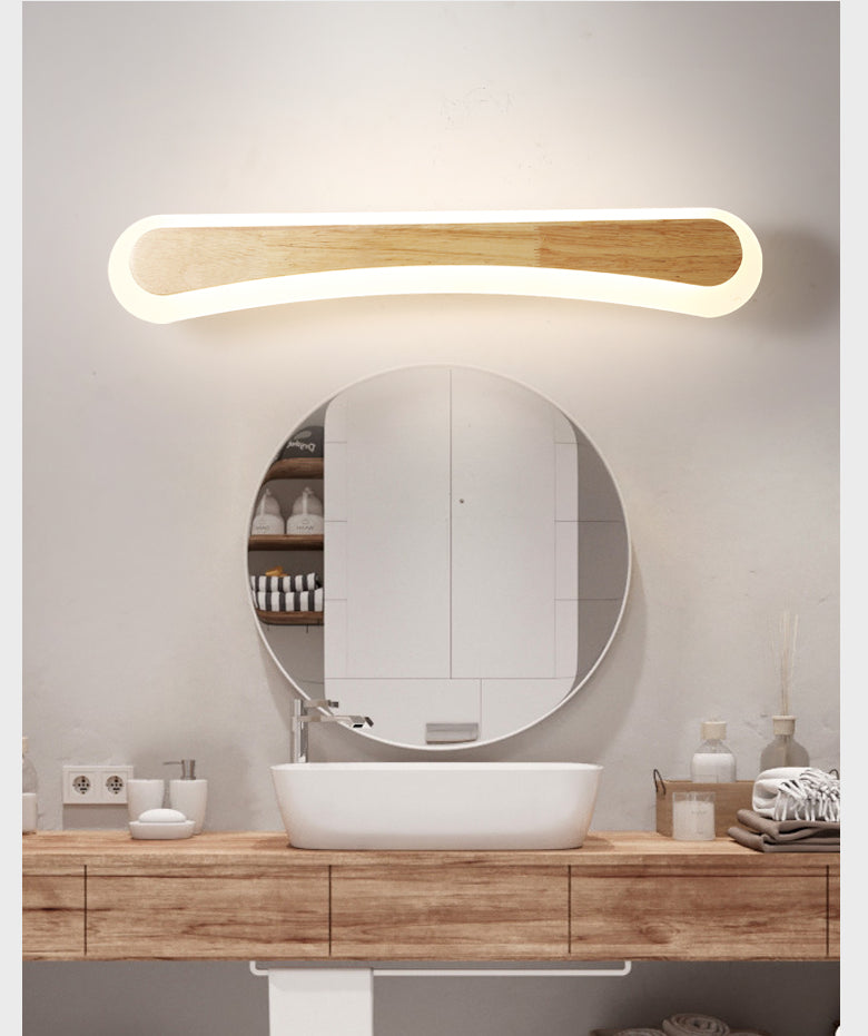 Wooden LED Vanity Light Modern Bathroom Acrylic Shade NALANI