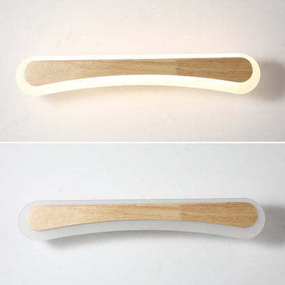Wooden LED Vanity Light Modern Bathroom Acrylic Shade NALANI