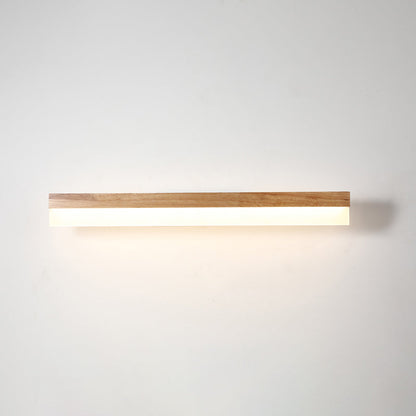 Wooden LED Vanity Light Modern Bathroom Acrylic Shade Wood 23.5" Rectangle NALANI