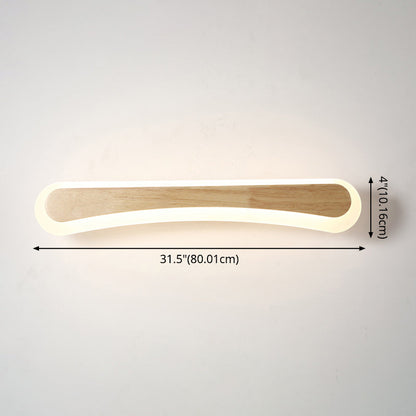 Wooden LED Vanity Light Modern Bathroom Acrylic Shade NALANI