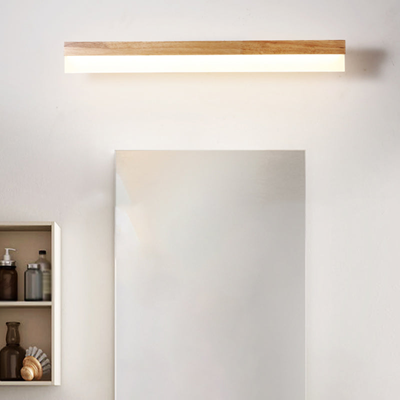 Wooden LED Vanity Light Modern Bathroom Acrylic Shade NALANI