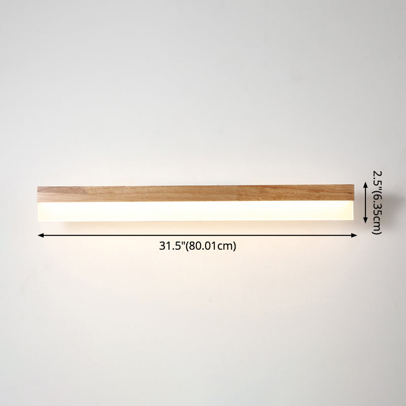 Wooden LED Vanity Light Modern Bathroom Acrylic Shade NALANI