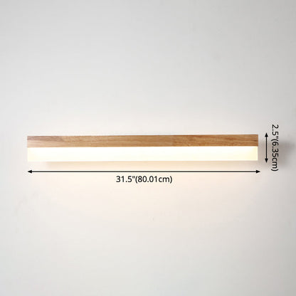 Wooden LED Vanity Light Modern Bathroom Acrylic Shade NALANI