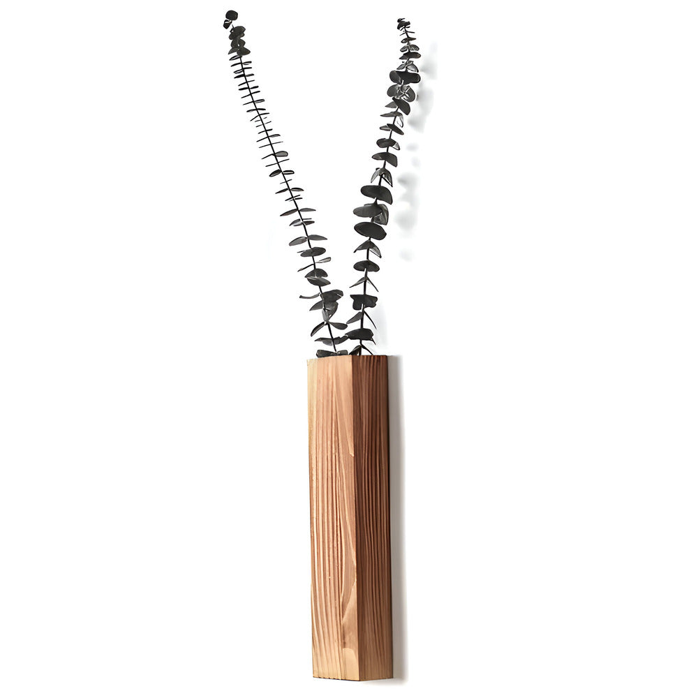 Wooden Wall Vase Rectangular Plant Shelf 30cm Modern Decor NALANI