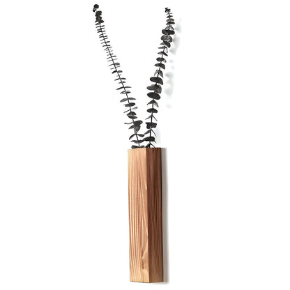 Wooden Wall Vase Rectangular Plant Shelf 30cm Modern Decor NALANI