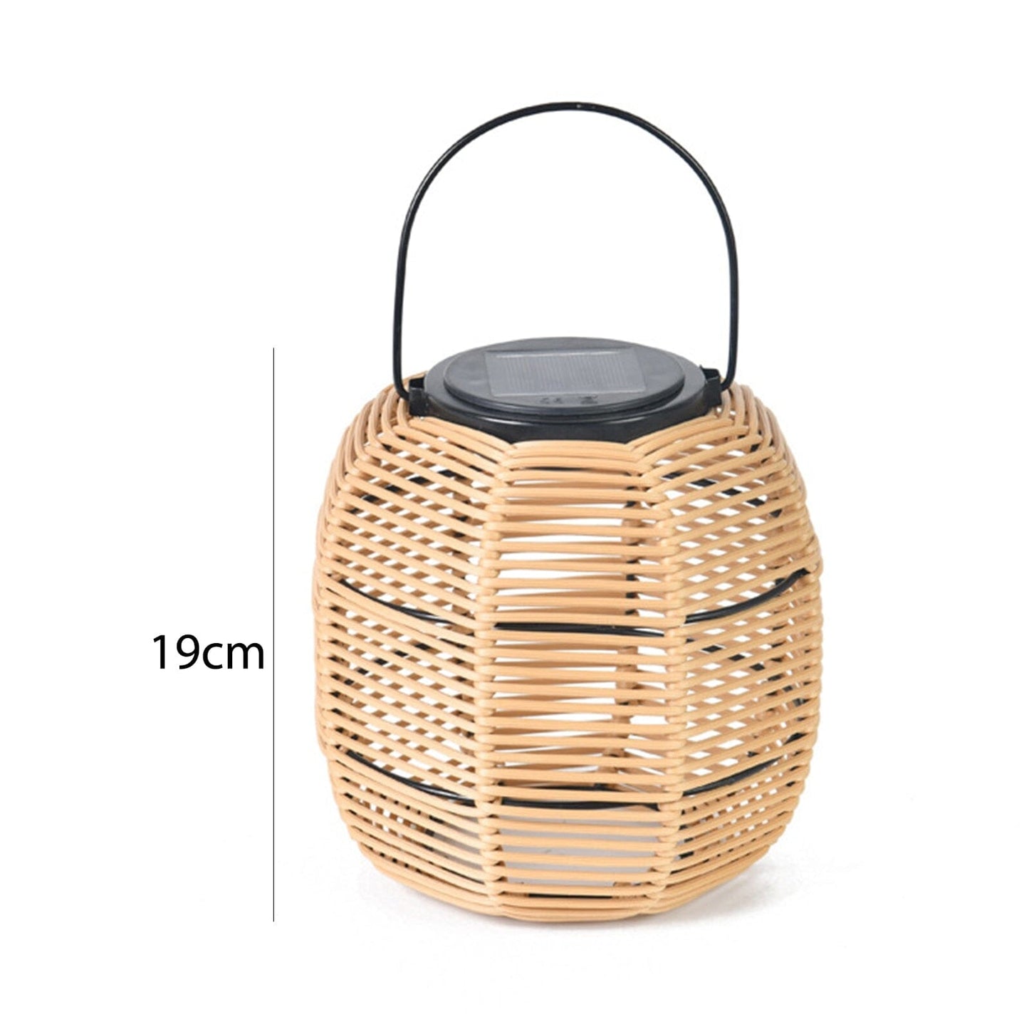 Woven Reed Garden Lantern Solar Powered Outdoor Light NALANI