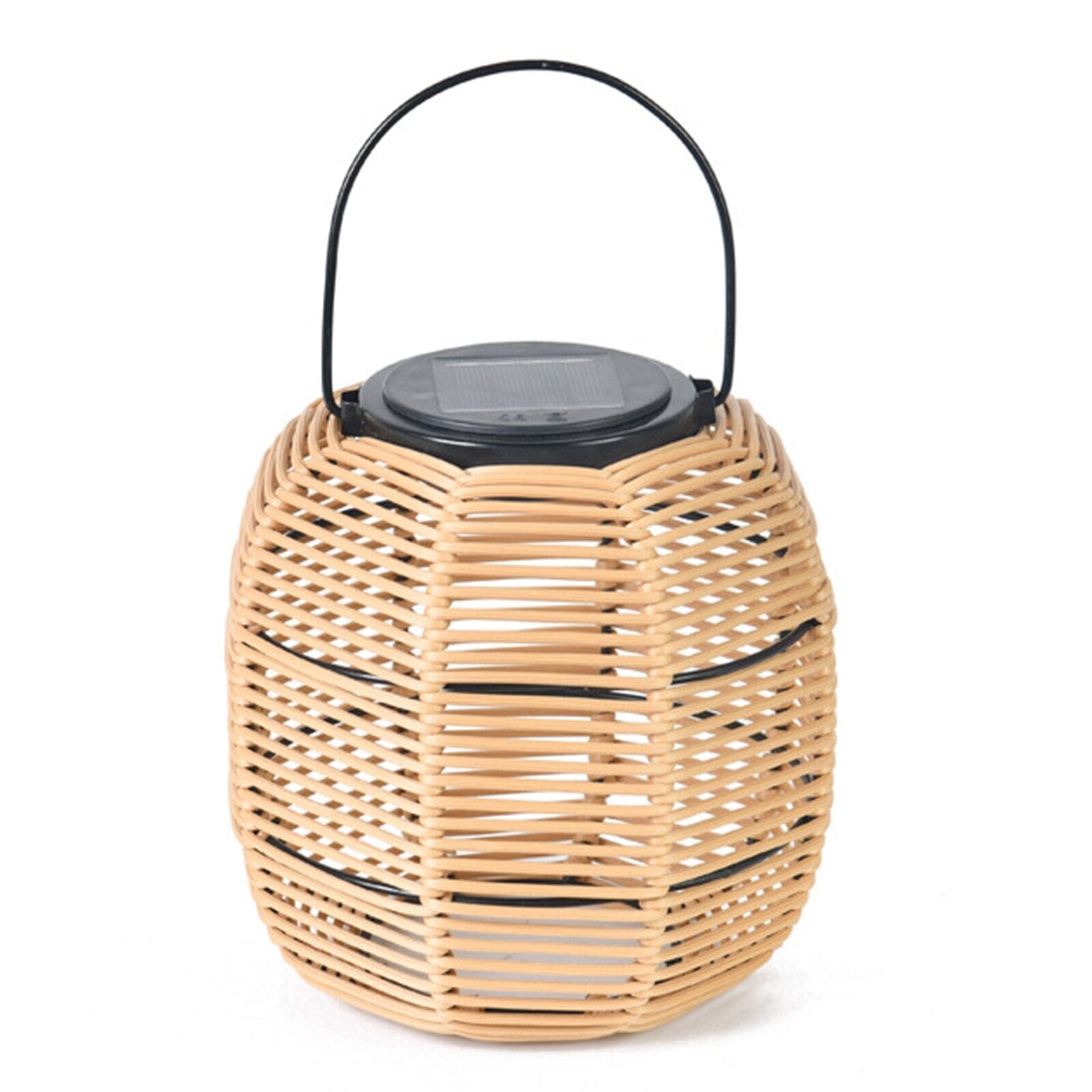 Woven Reed Garden Lantern Solar Powered Outdoor Light A NALANI