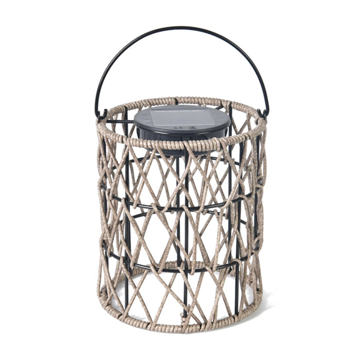 Woven Reed Garden Lantern Solar Powered Outdoor Light C NALANI