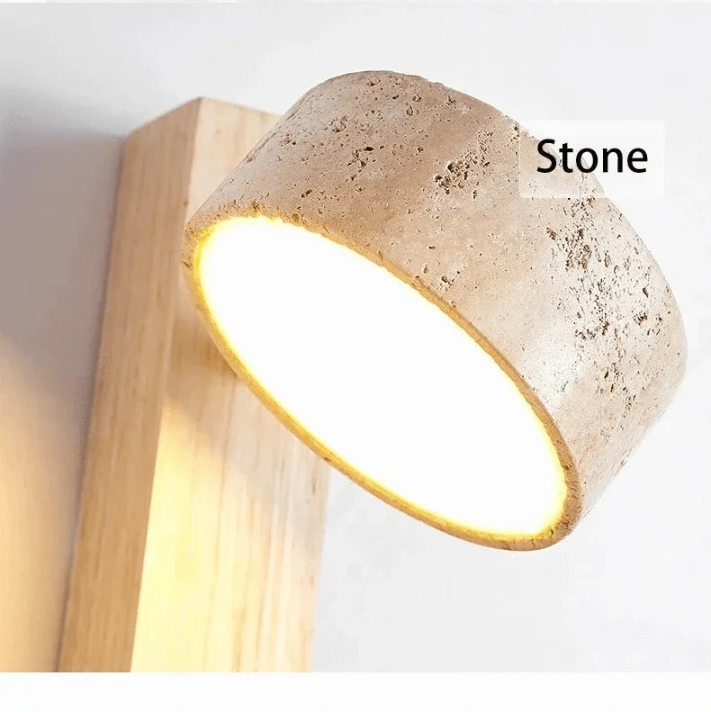 Yellow Cave Stone LED Sconce Wall Light Wabi Sabi Style NALANI