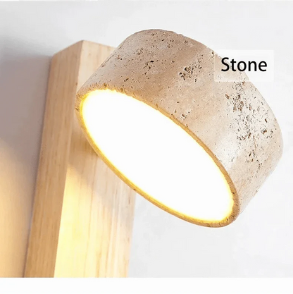 Yellow Cave Stone LED Sconce Wall Light Wabi Sabi Style NALANI
