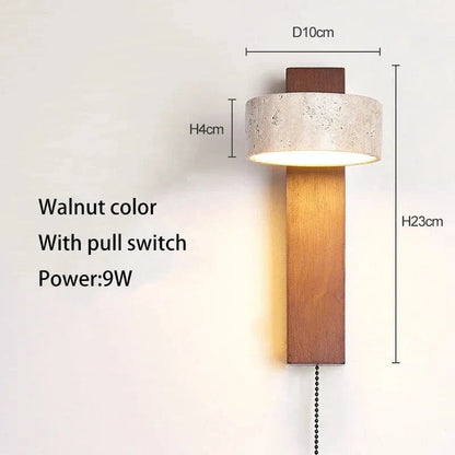 Yellow Cave Stone LED Sconce Wall Light Wabi Sabi Style NALANI