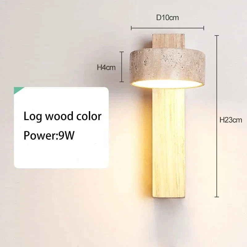 Yellow Cave Stone LED Sconce Wall Light Wabi Sabi Style NALANI