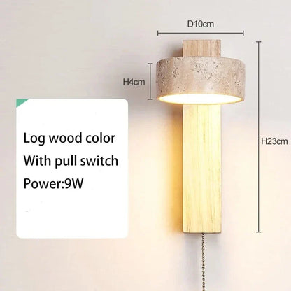 Yellow Cave Stone LED Sconce Wall Light Wabi Sabi Style NALANI