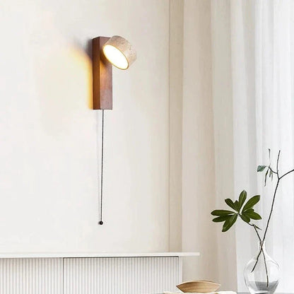 Yellow Cave Stone LED Sconce Wall Light Wabi Sabi Style NALANI
