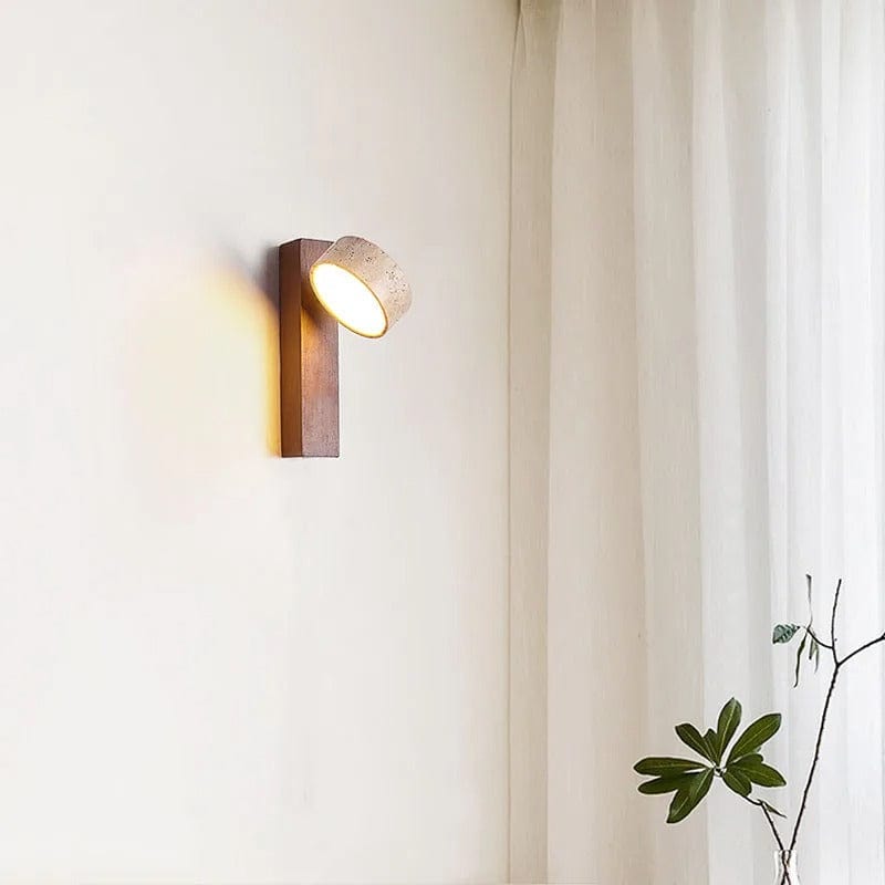 Yellow Cave Stone LED Sconce Wall Light Wabi Sabi Style NALANI
