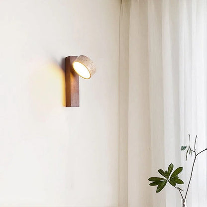 Yellow Cave Stone LED Sconce Wall Light Wabi Sabi Style NALANI