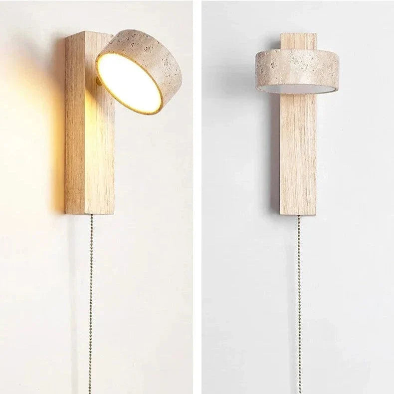 Yellow Cave Stone LED Sconce Wall Light Wabi Sabi Style NALANI