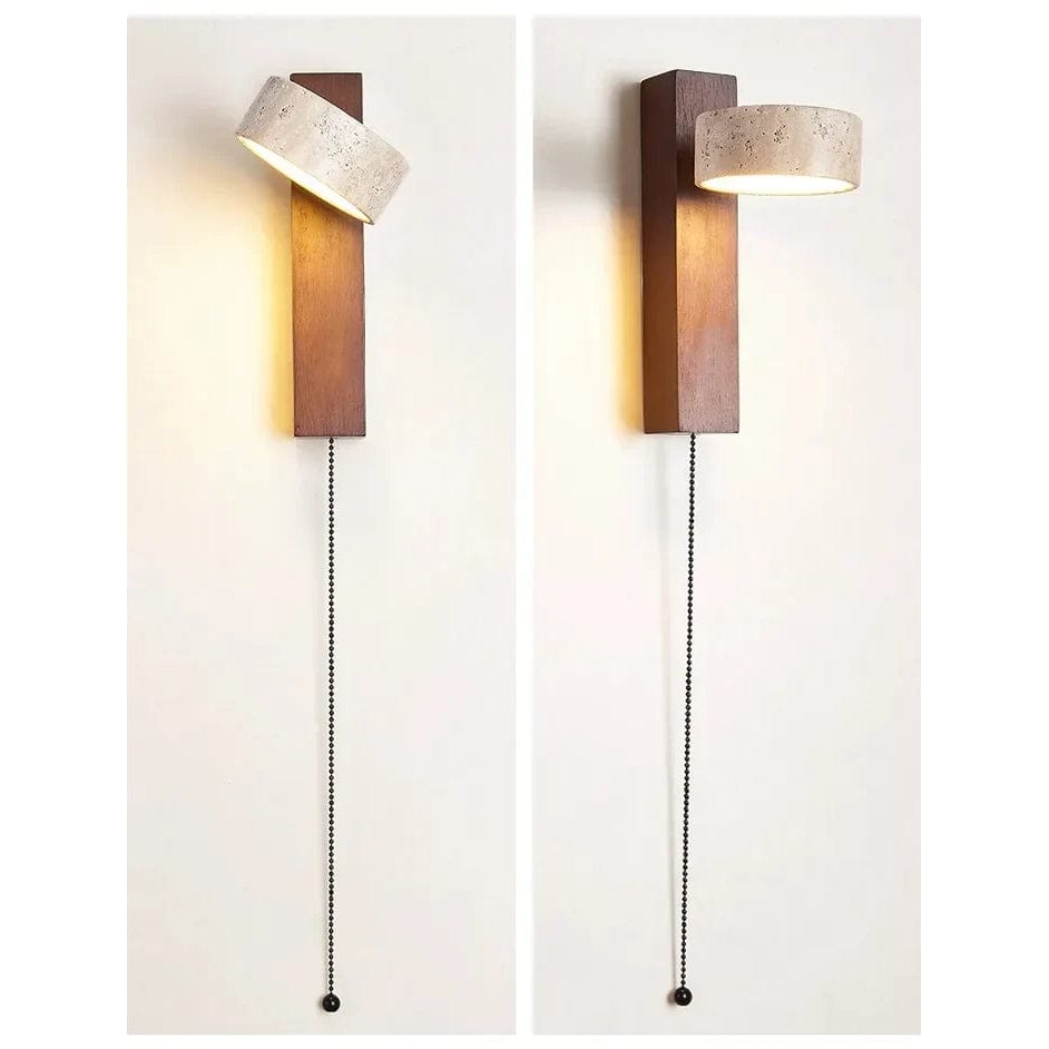 Yellow Cave Stone LED Sconce Wall Light Wabi Sabi Style NALANI