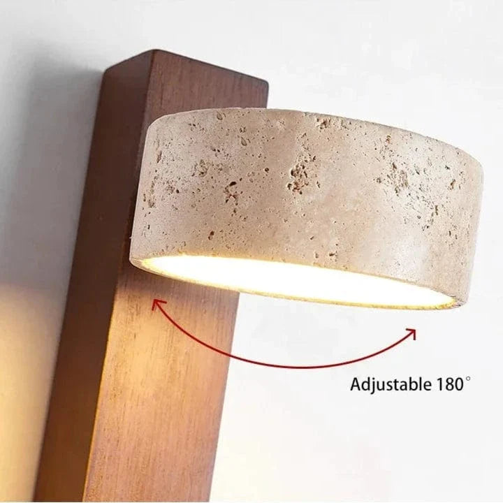 Yellow Cave Stone LED Sconce Wall Light Wabi Sabi Style NALANI