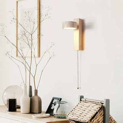 Yellow Cave Stone LED Sconce Wall Light Wabi Sabi Style NALANI