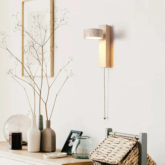 Yellow Cave Stone LED Sconce Wall Light Wabi Sabi Style NALANI