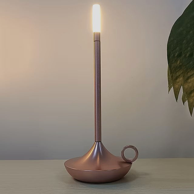 Nordic Candlestick Light - Dimmable Rechargeable Home Decor Lamp Rose gold NALANI