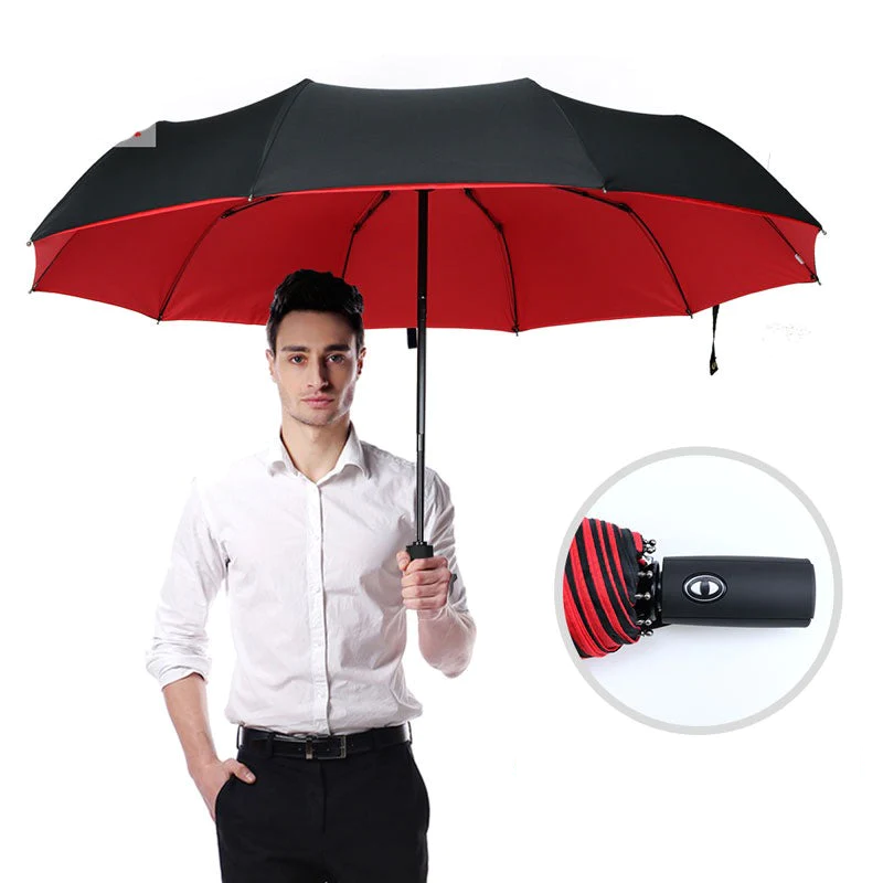 Windproof Storm Umbrella With Automatic Open Button Rood NALANI