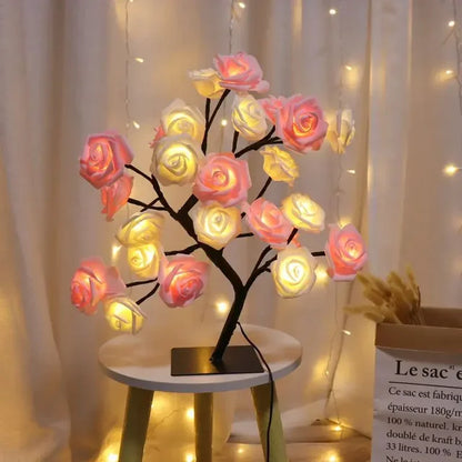 Tèssura | Enchanted Tree Lamps - Unique Design for Magical Home Decor Roze roze wit NALANI
