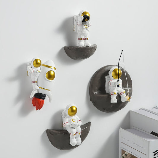 Astronaut On Moon Decorative Art Piece Unique Home Accent NaLani