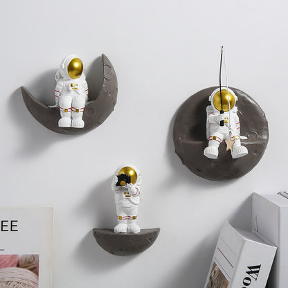 Astronaut On Moon Decorative Art Piece Unique Home Accent NaLani
