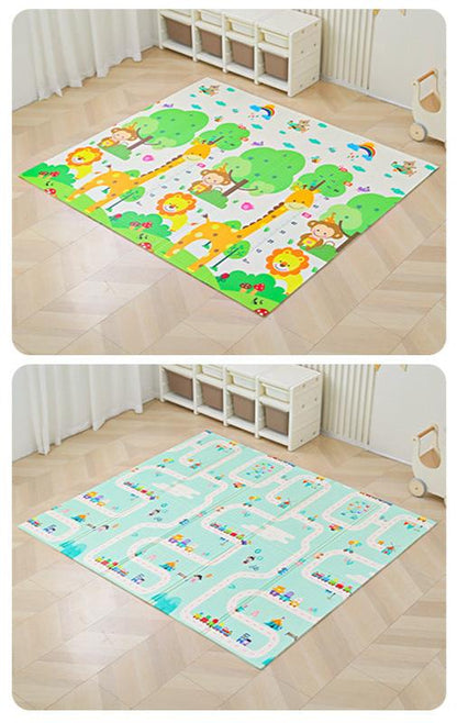 Foldable Thick Foam Floor Mat for Living Room and Babies Rainbow deer NALANI