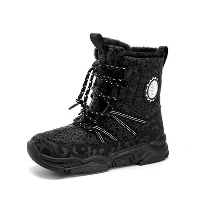 Non Slip Snow Boots For Girls Warm Cotton Boots Kids black NALANI