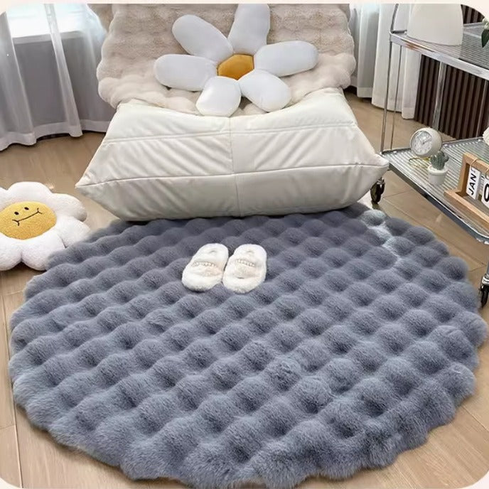 Creme Style Luxury Bunny Plush Rug Living Room Bedroom NALANI
