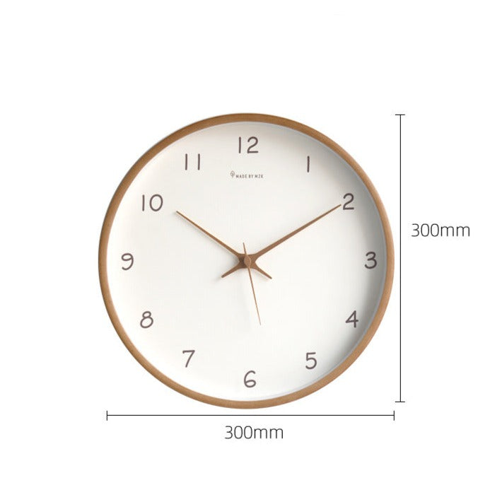 Simple Solid Wood Analogue Wall Clock For Home Decor NALANI