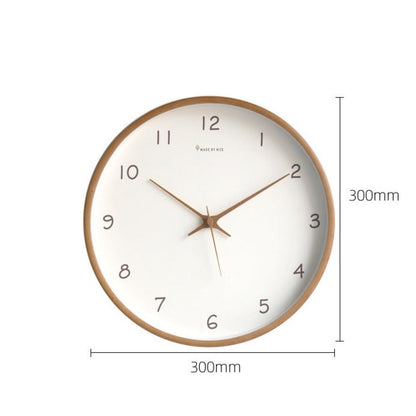Simple Solid Wood Analogue Wall Clock For Home Decor NALANI