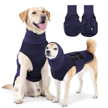 Soothing Warm Soft Dog Coat Anti Anxiety Vest Comfort Fit Navy blue NALANI