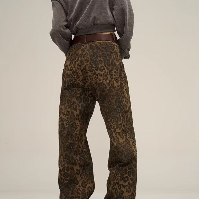 Caleni | Women's leopard print jeans