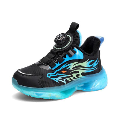 Waterproof Non Slip Running Shoes For Boys Outdoor Use Black and blue NALANI