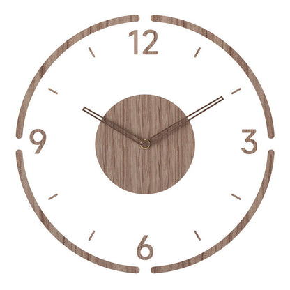 Nordic Quiet Solid Wood Wall Clock for Modern Interiors NaLani