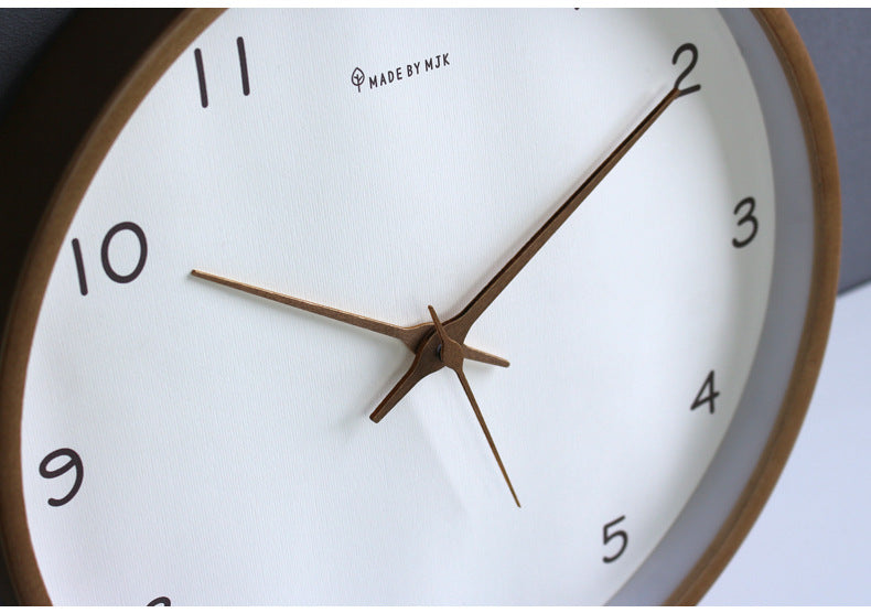 Simple Solid Wood Analogue Wall Clock For Home Decor NALANI