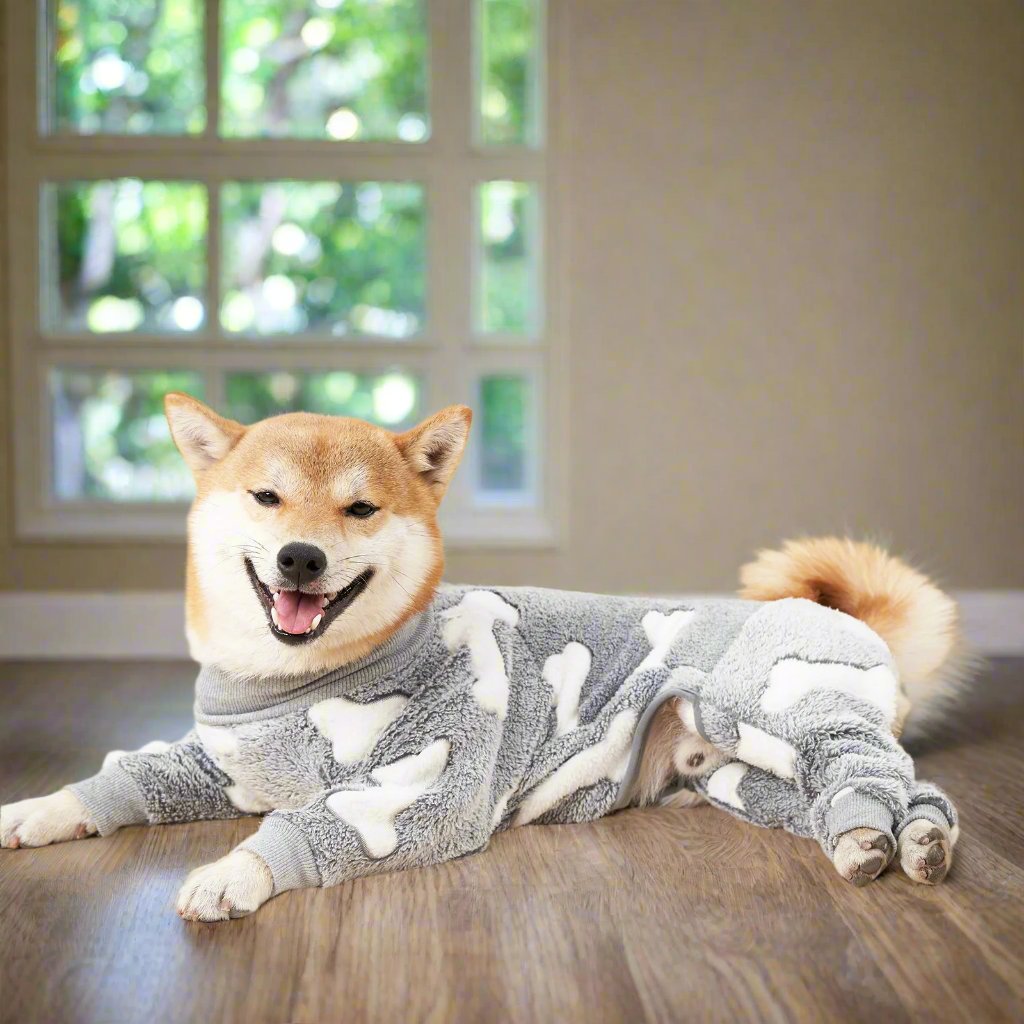 Soft Flannel Dog Winter Coat For Cozy Warmth Outdoors NALANI