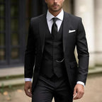 Men's 3-Piece Suit - 2-Button Formal Suit with Vest and Trousers