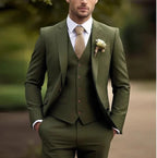 Men's 3-Piece Suit - 2-Button Formal Suit with Vest and Trousers