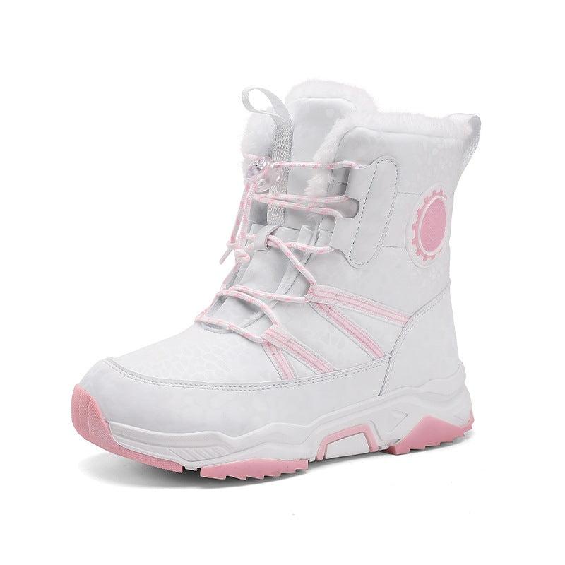 Non Slip Snow Boots For Girls Warm Cotton Boots Kids White NALANI