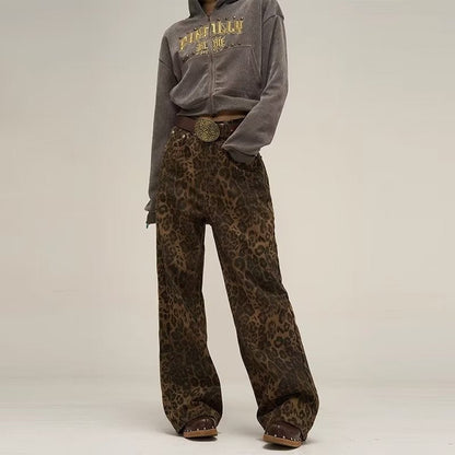 Caleni | Women's leopard print jeans