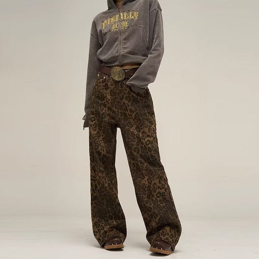 Caleni | Women's leopard print jeans